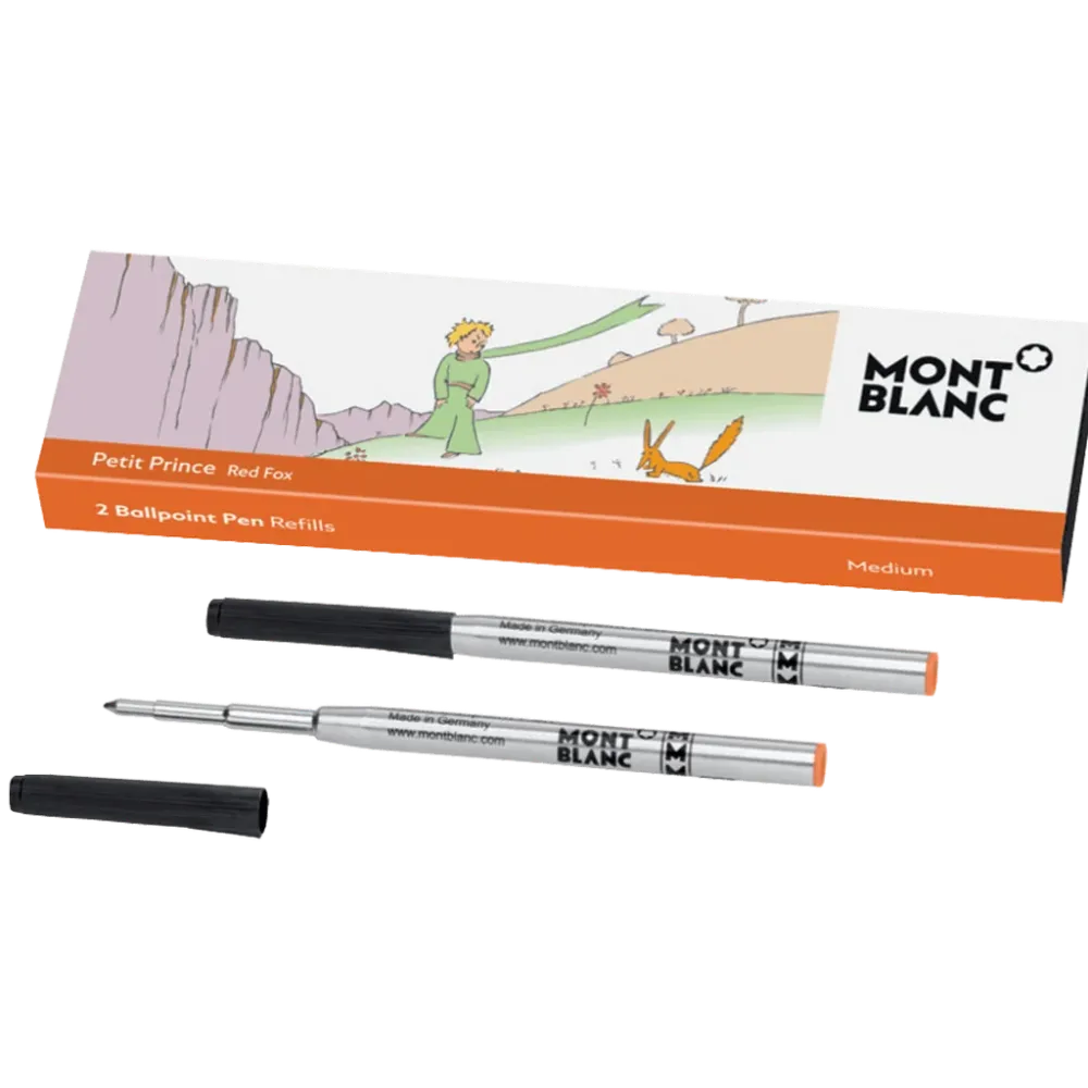 Montblanc Ballpoint Refill - Le Petit Prince & Fox - Oranje - Medium (2 Per Pack)