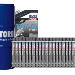 Professionele Kwaliteit Pack bidón de aceite 205L LIQUI MOLY - 10W40 HC sintético + 24 Limpia motores 250ml