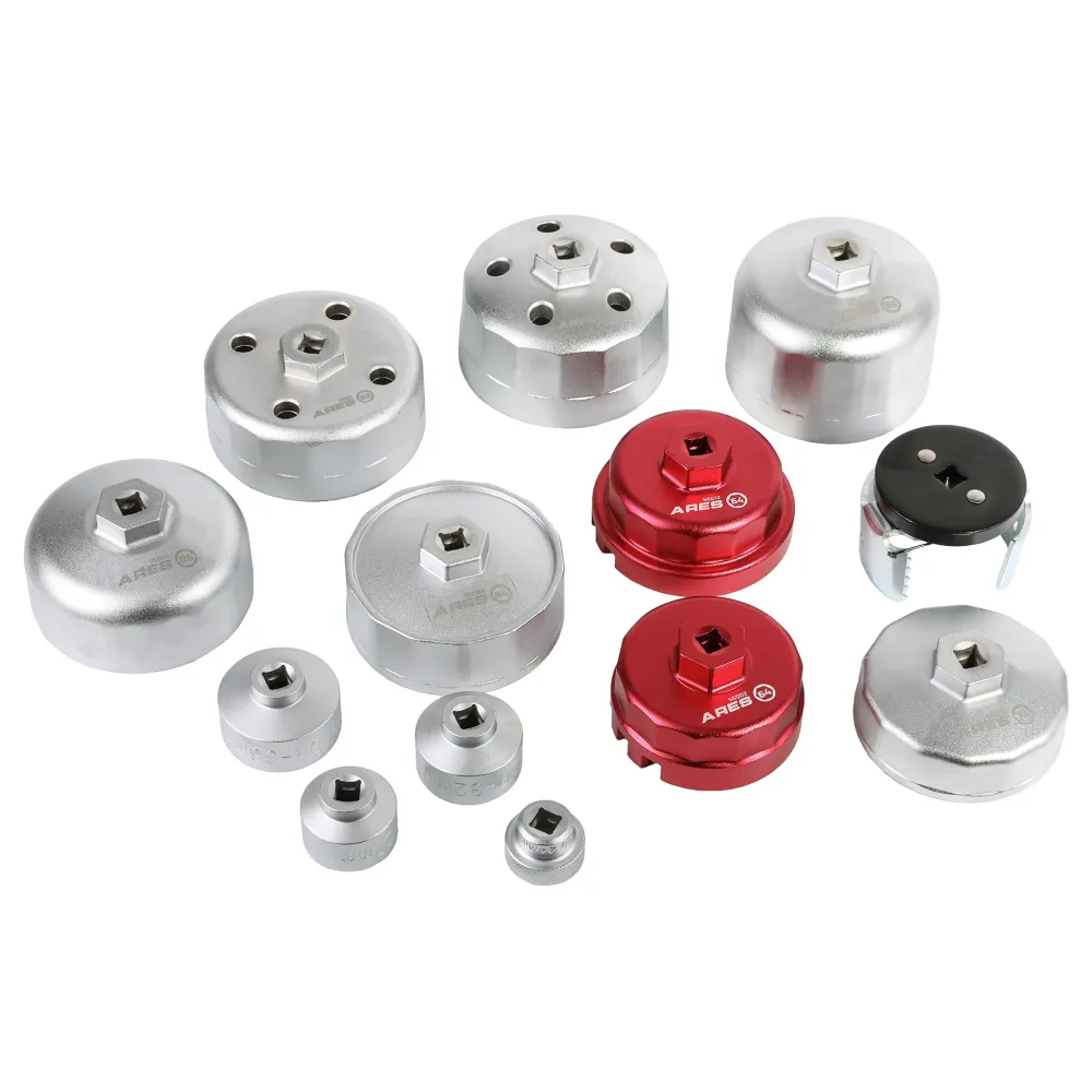 ARES 56016 - 13-Piece Oil Filter Wrench Set Rood