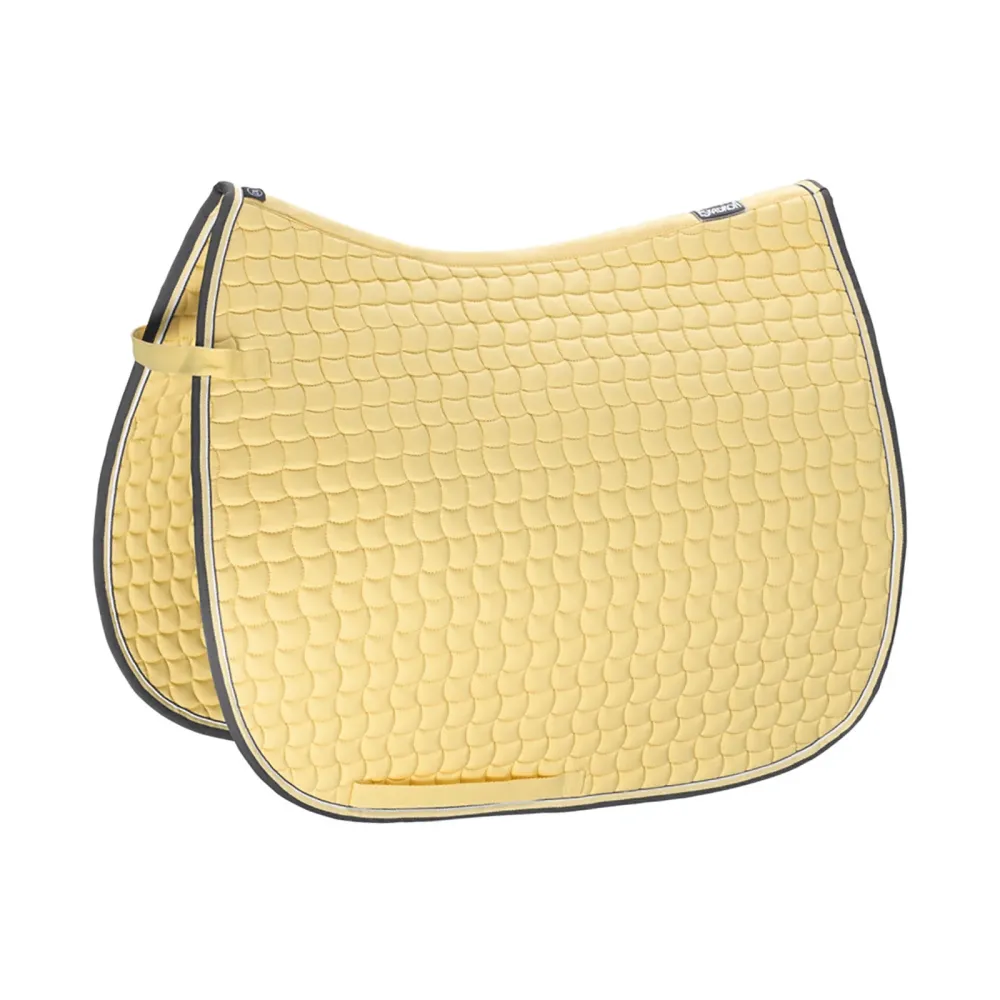 Cotton Contrast Dressage Saddle Pad Yellow P