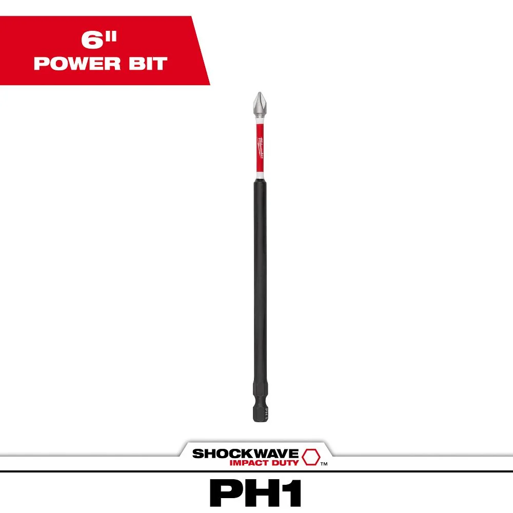 Milwaukee Tools 6" PH1 Impact Driver Bit 48-32-4800