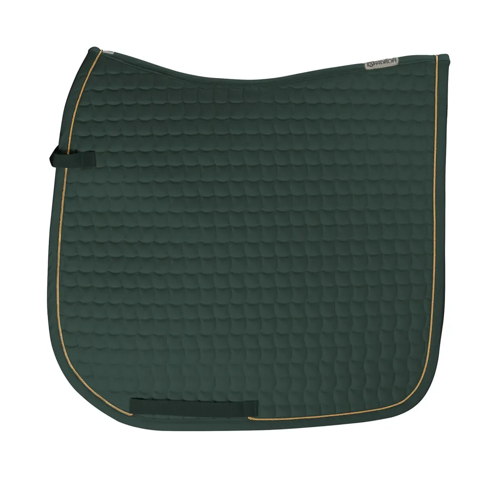 Professionele Garage Van katoen Gold Dressage Saddle Pad Forest Dark Green P