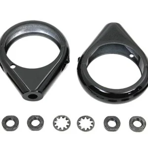 Black Radial Clamp Set , Models 41mm Fork Harley-Davidson