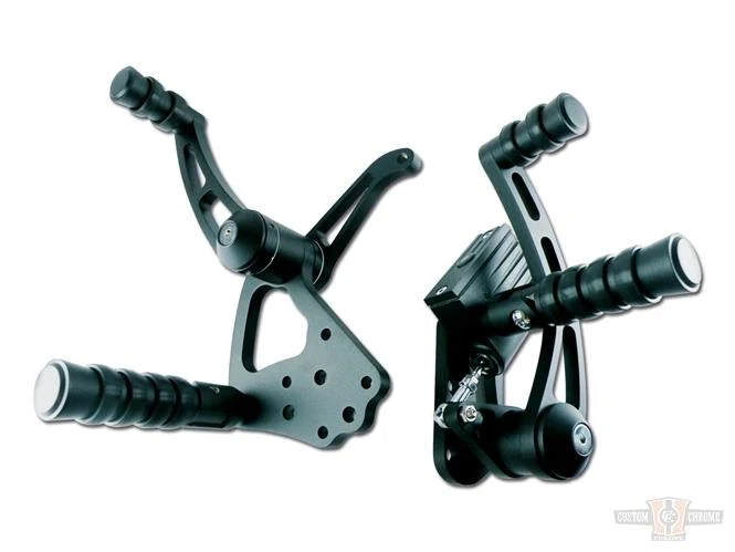 CCE Forward Control Kit, ebbenhout, 5/8" Bore Master Cylinder, Rubberband Pegs Harley-Davidson