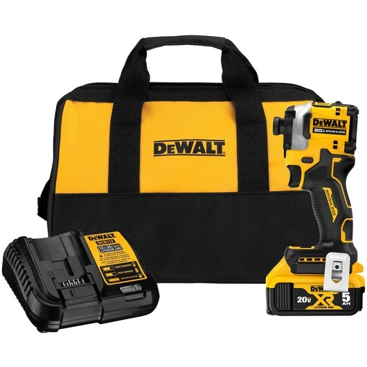 DEWALT 20V MAX* ATOMIC Batterijgevoed Brushless 1/4 Impact Driver Drill Kit (1) Lithium Ion Battery Charger