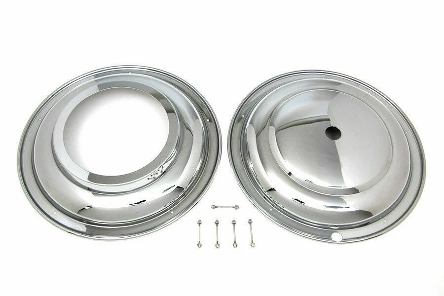 16" Front Wheel Cover Set Chroom Harley-Davidson 1936-1957