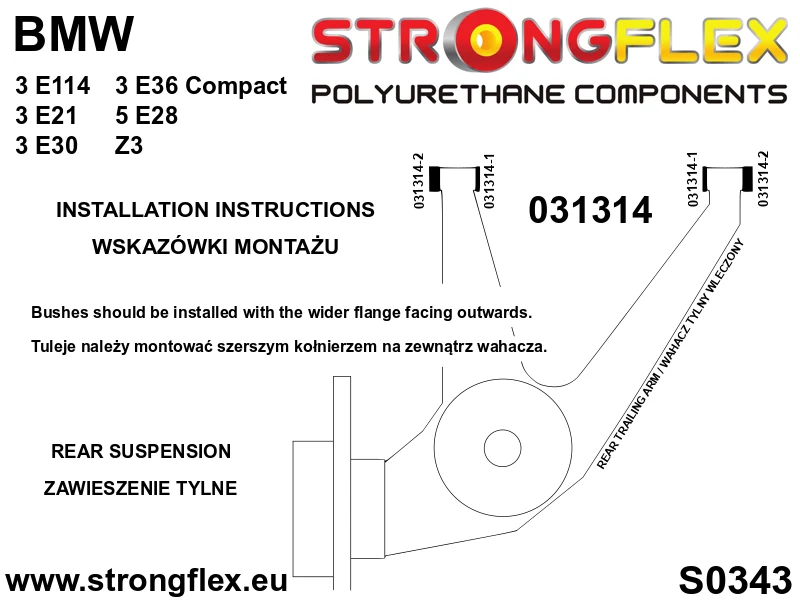 Full suspension polyurethane bush kit - BMW > Serie 5 > II E28|BMW > Serie 6 > I E24 > E24