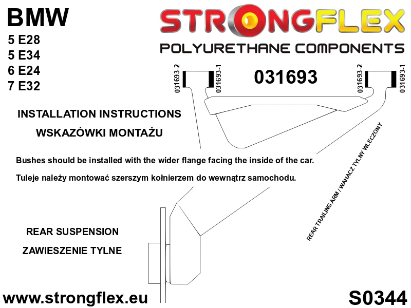 Full suspension polyurethane bush kit - BMW > Serie 5 > II E28|BMW > Serie 6 > I E24 > E24