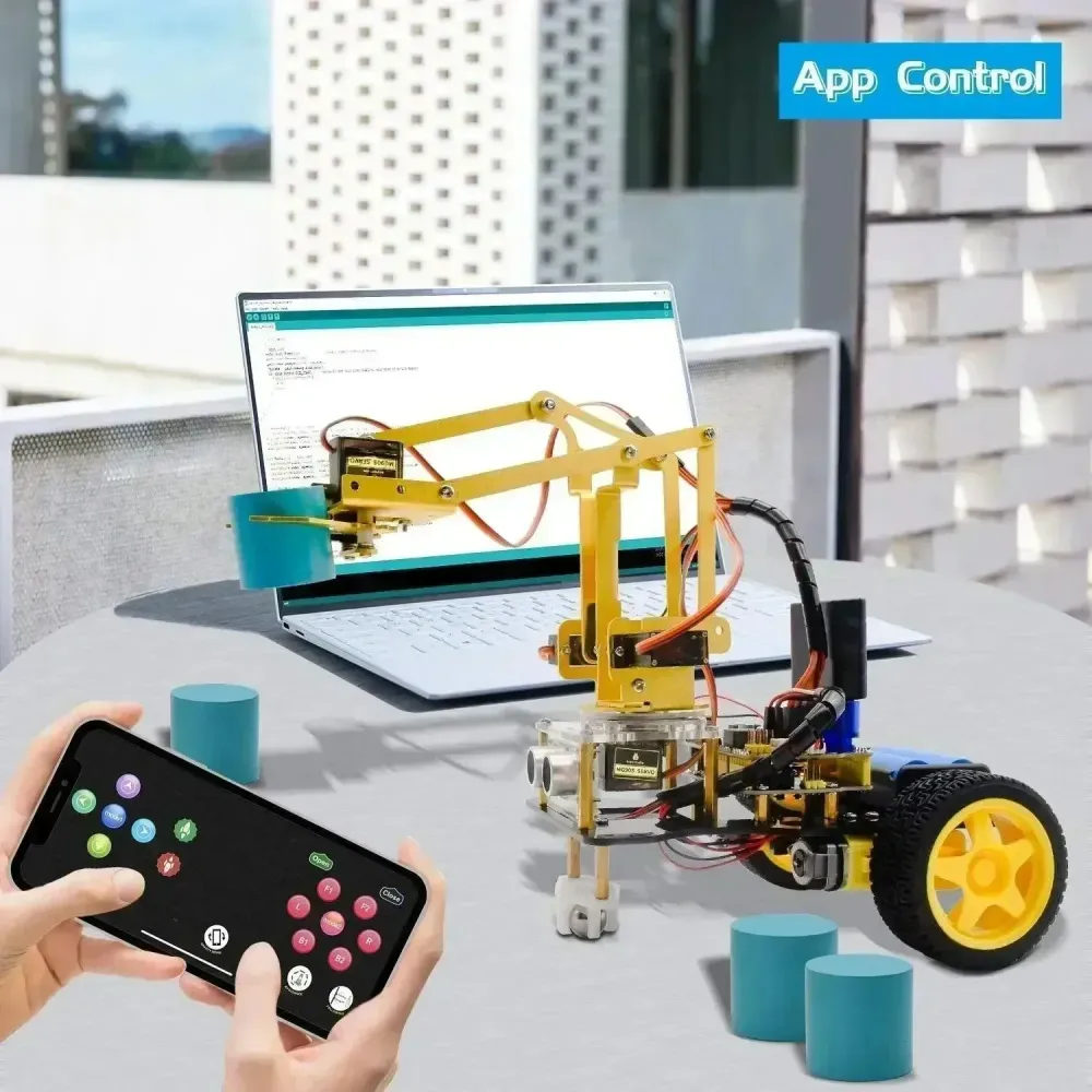 KeyeStudio 4DOF Mechanical Arm Robot Car Learning Starter Kit