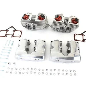 Kit Culatas Harley-Davidson Shovelhead Cylinder Head Set Glanzend Rocker Box