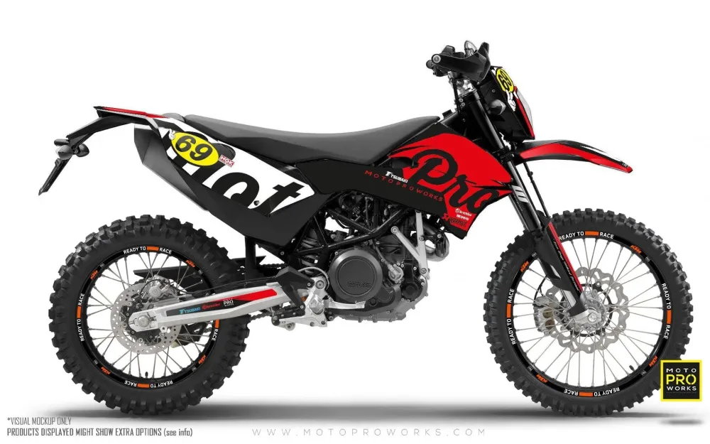 KTM GRAPHICS - "MIDNIGHT" rood