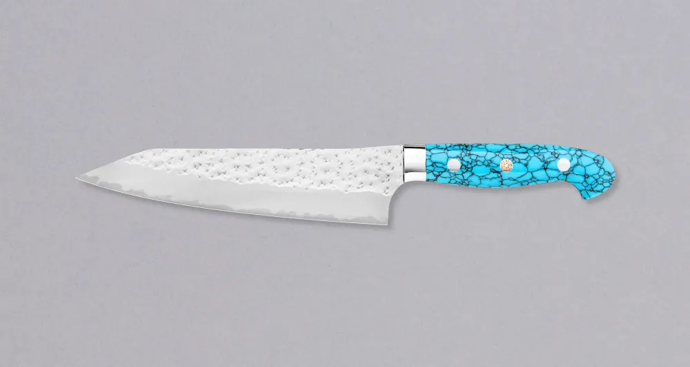 Yu Kurosaki Gyuto Senko R2 Lichtcyaan 180mm (7.1")