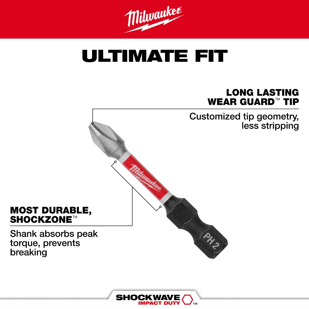 Milwaukee Tools SL 3/16 2” Power Bit 1PK 48-32-4919