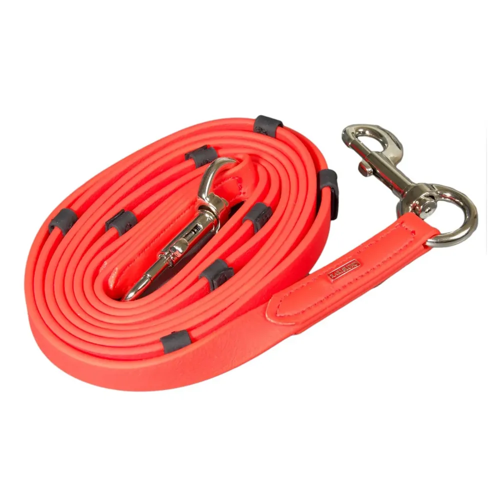 SuperStrap reins stoppers Red/Chrome 250