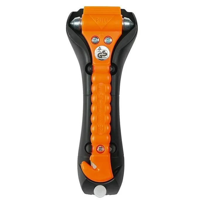 Veiligheidsgordelsnijder Lifehammer Veiligheidshamer Glow dark - Oranje