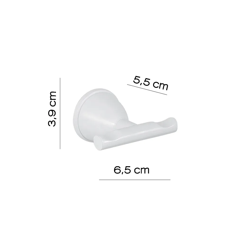 Stainless Staal Genziana Coat Rack Gedy - White