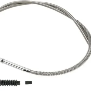 Rvs Braided Clutch Cable Stainless Steel Clear Coated 65" Harley-Davidson
