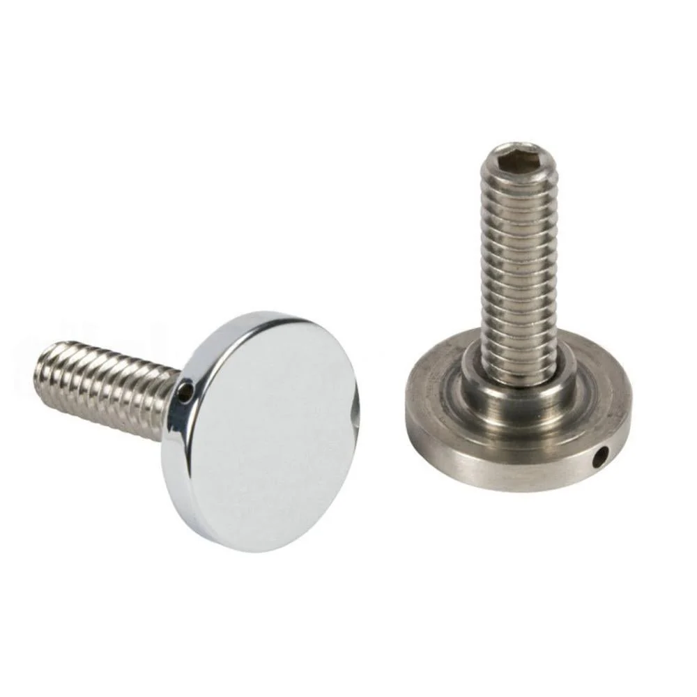 Gegarandeerde Pasvorm Standoff Cap (1-1/4" Diameter) (Brushed Roestvrij staal