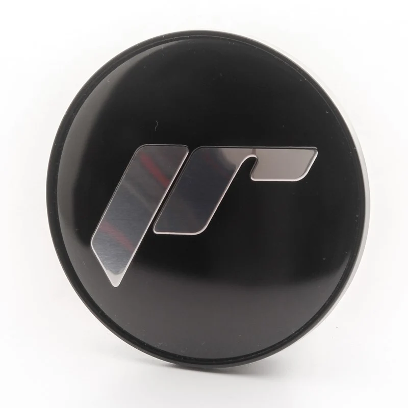 Japan Racing Center Cap V3 - Ravenzwart + Silver - 19mm
