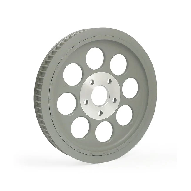 Tankniveaumeter Polea De Polea Transmision Trasera Estilo Oem 70T, Correa 1-1/2". Plata Para Harley Davidson