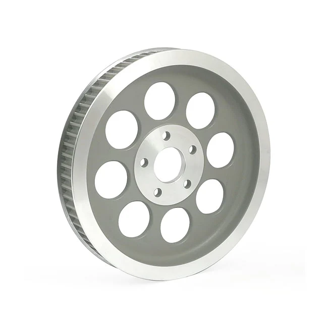 Tankniveaumeter Polea De Polea Transmision Trasera Estilo Oem 70T, Correa 1-1/2". Plata Para Harley Davidson