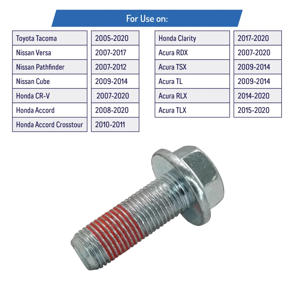 Brake Caliper Bracket Bolts Select Honda, Acura, Nissan, Toyota Models 2005-2020 - 14981, 41005EM10A