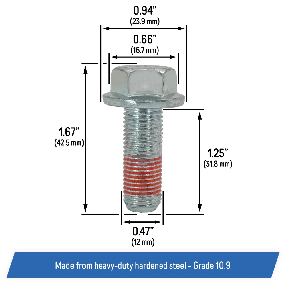 Brake Caliper Bracket Bolts Select Honda, Acura, Nissan, Toyota Models 2005-2020 - 14981, 41005EM10A