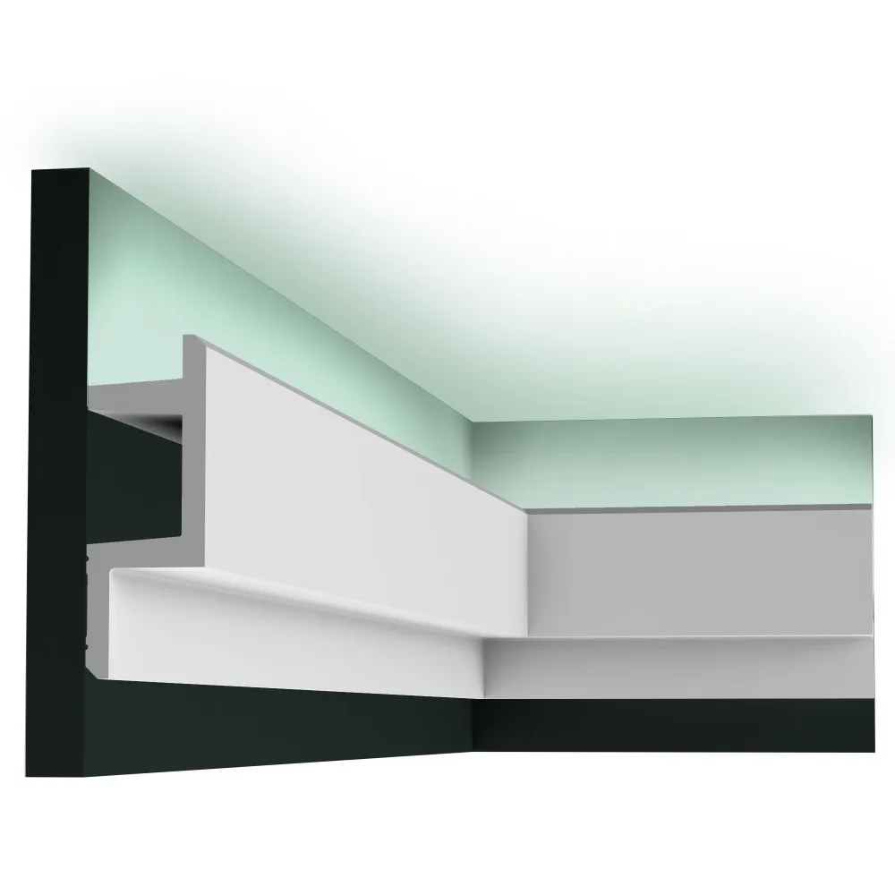 Geheime lichtbalk voor indirecte verlichting C383 | 50 x 140 x 2000 mm met klittenbandbevestiging