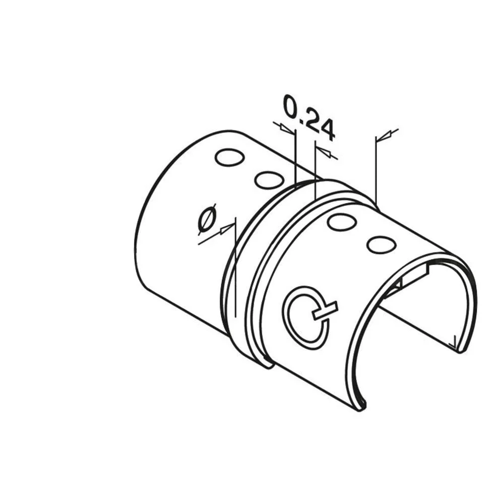 Ladingscheider Q-railing Round Cap Rail Connector