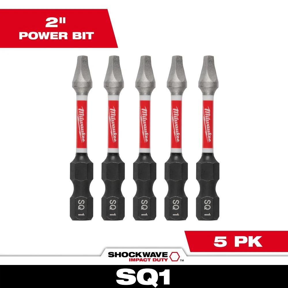 Milwaukee Tools 2" SQ1 Impact Driver Bit 5 Pack 48-32-4671