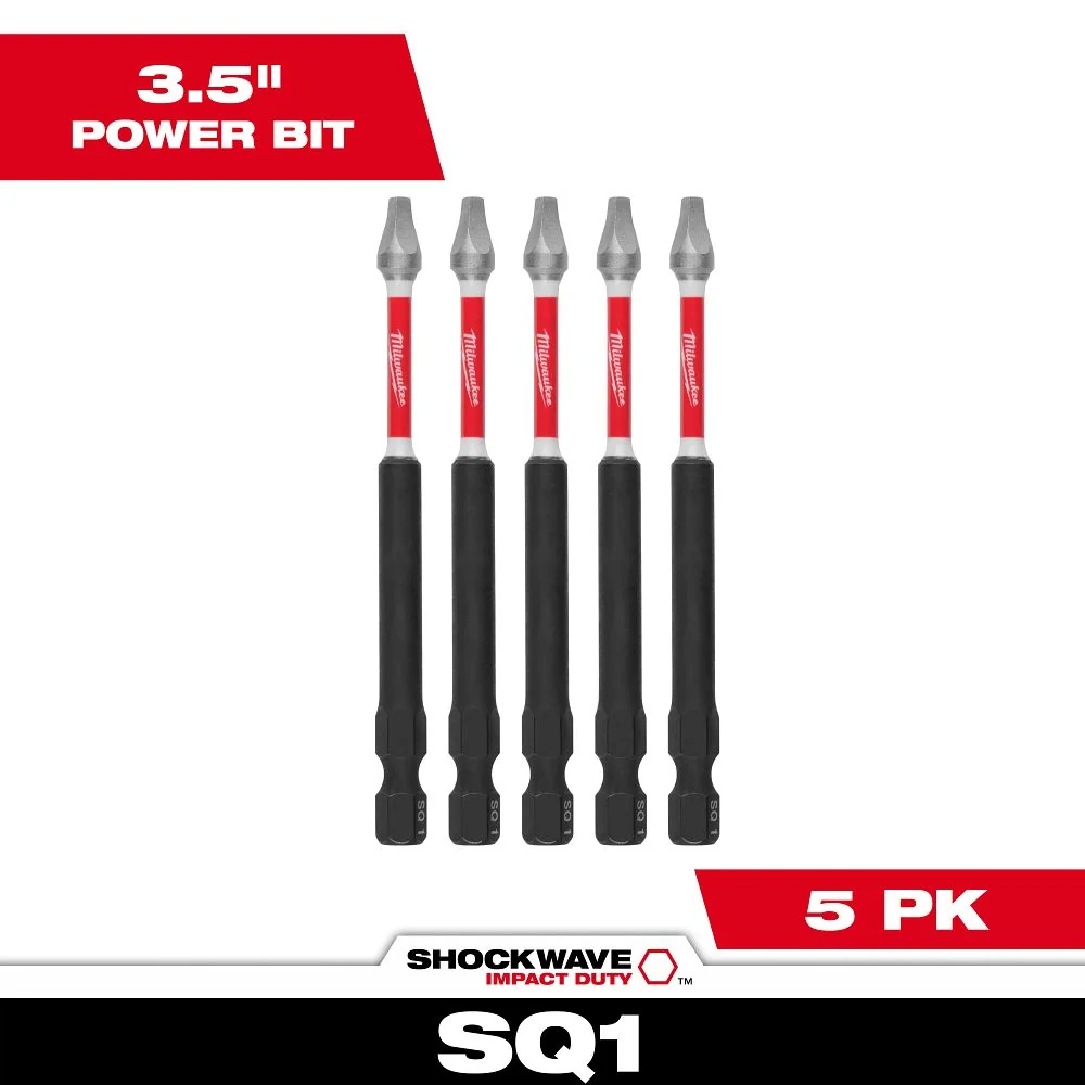Milwaukee Tools 35" SQ1 Impact Driver Bit 5 Pack 48-32-4575