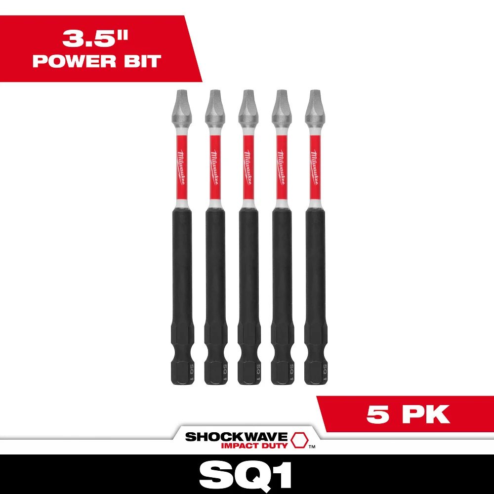 Milwaukee Tools 35" SQ1 Impact Driver Bit 5 Pack 48-32-4575