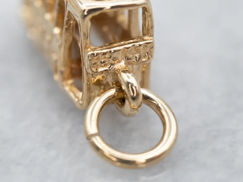 San Francisco Verguld Cable Car Charm