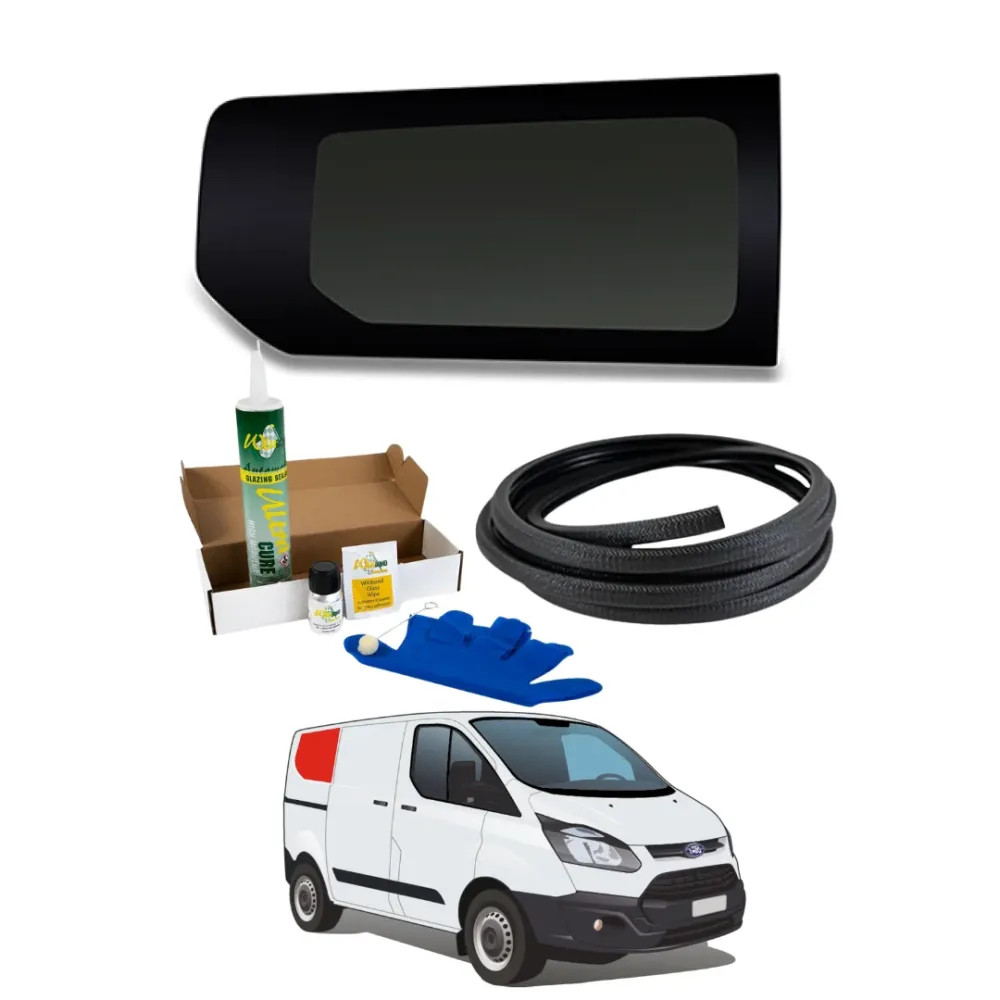 Right Rear Quarter Window klein Wheel Base) + Fitting Kit Ford Transit Custom 1st Gen V362 (2013-2023)