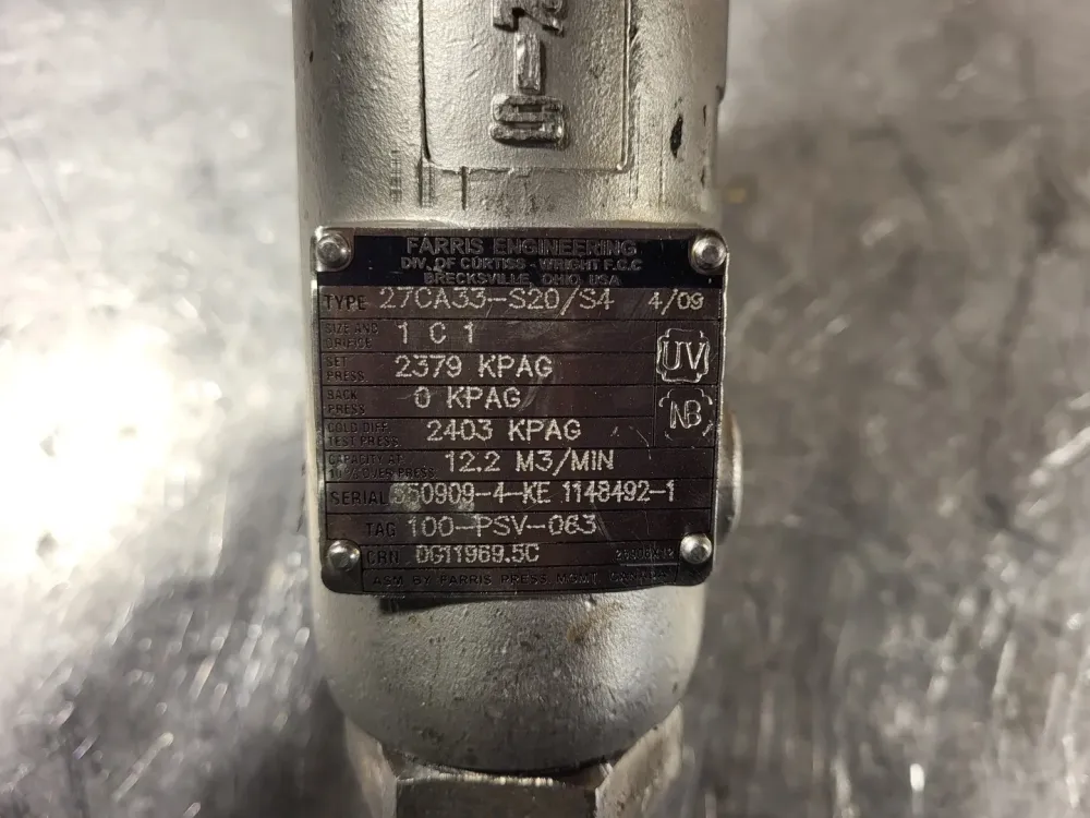 Gecertificeerd ECE-R90 1" Relief Valve 27CA33-S20/S4