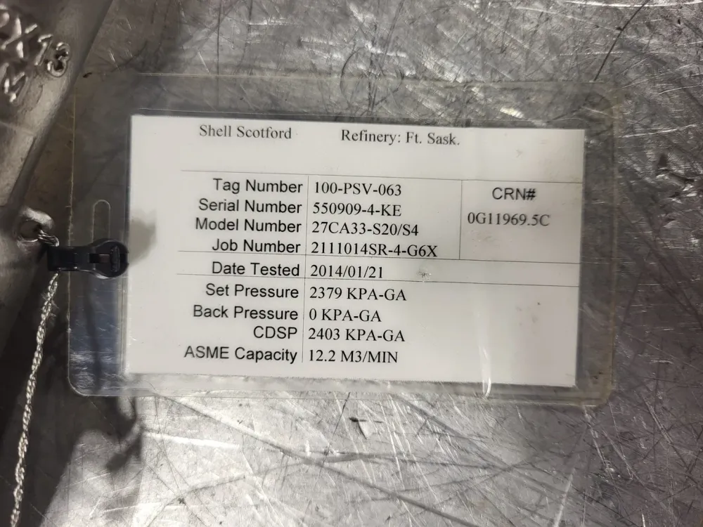 Gecertificeerd ECE-R90 1" Relief Valve 27CA33-S20/S4