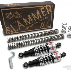 Slammer Kit metaalglans rear shocks Harley-Davidson Heavy Duty uitvoering