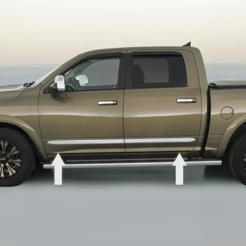 Chrome Body Side Molding Trim Die Cut Ends 2009-2016 RAM