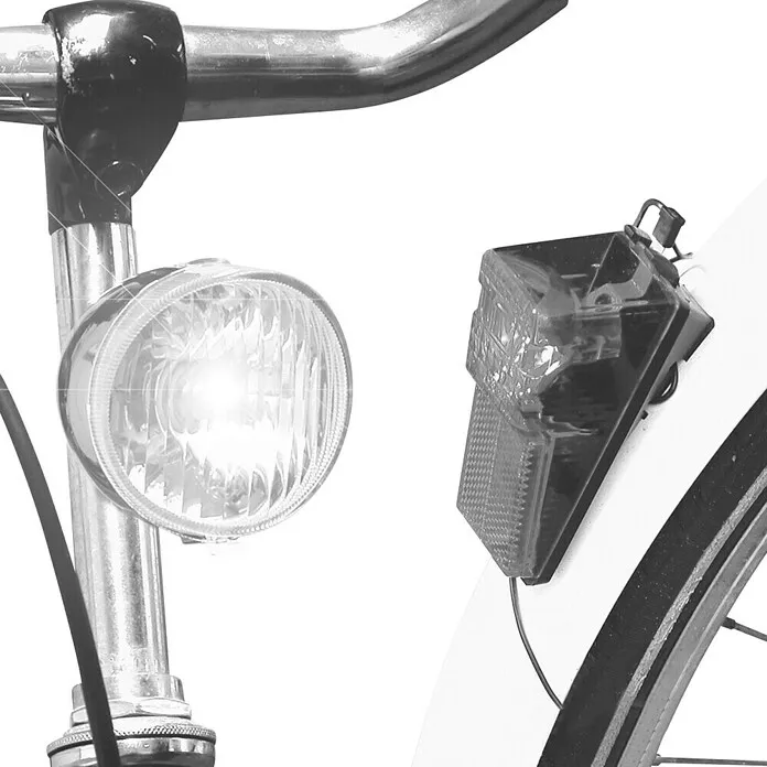 Dresco Fietsverlichtingsset Voor en Achter - Halogeenlamp, 6 st.