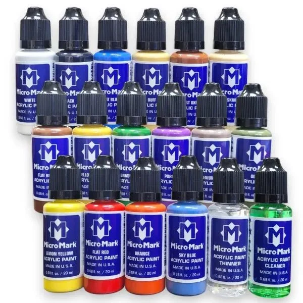 Micro-Mark Basic Color Kunststof glas Paint Set