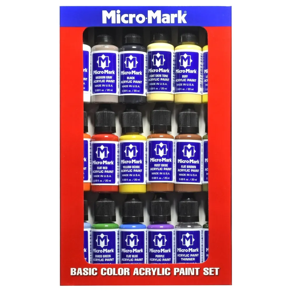 Micro-Mark Basic Color Kunststof glas Paint Set