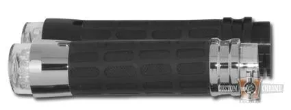 RBS Softtouch Grip Set Zwart LED Flasher Harley-Davidson