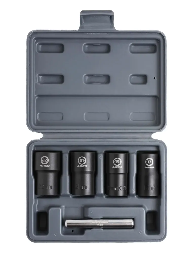 ARES 59013 - 5-Piece Twist Lug Nut Socket Set - 12V