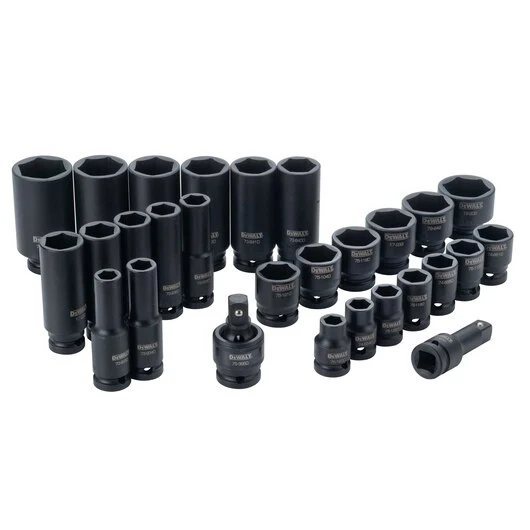 DEWALT Impact Socket Set, SAE, Combination Set, 1/2-Inch Drive, 28-Piece voor SUV-modellen