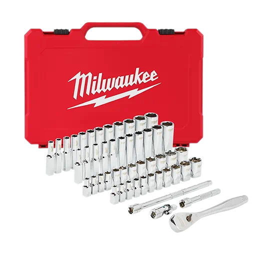 MILWAUKEE 50 PC. 1/4" Drive Ratchet & Socket Set - SAE & Metric Q4