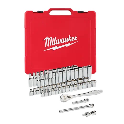 MILWAUKEE 56 PC. 3/8" Drive Ratchet & Socket Set - SAE & Metric Q4