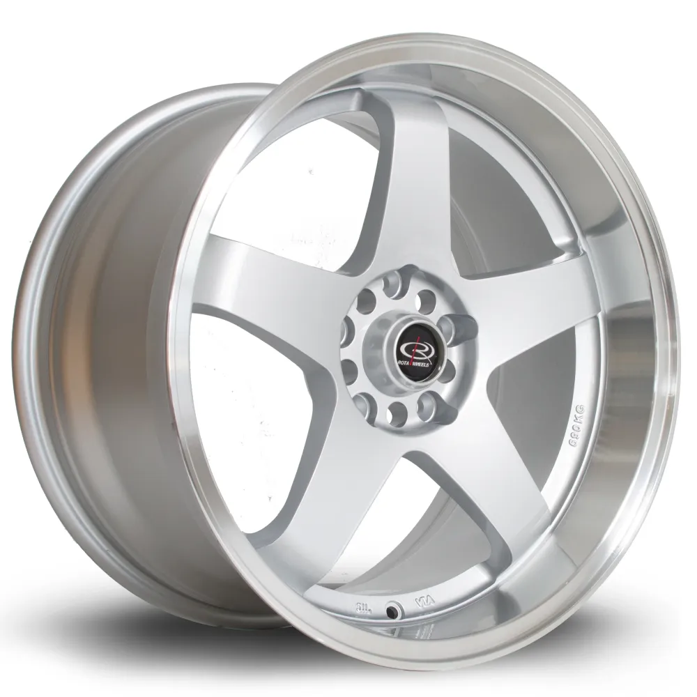 Rota GTR-D 18x9.5" 5x114.3 ET25, Silver, Glad Lip