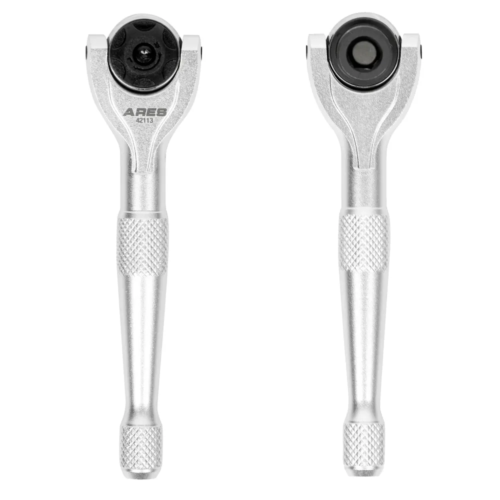 ARES 42120 - 2-Piece 1/4-Inch Drive 90-Tooth Mini Zwenkbaar Head Ratchet Set