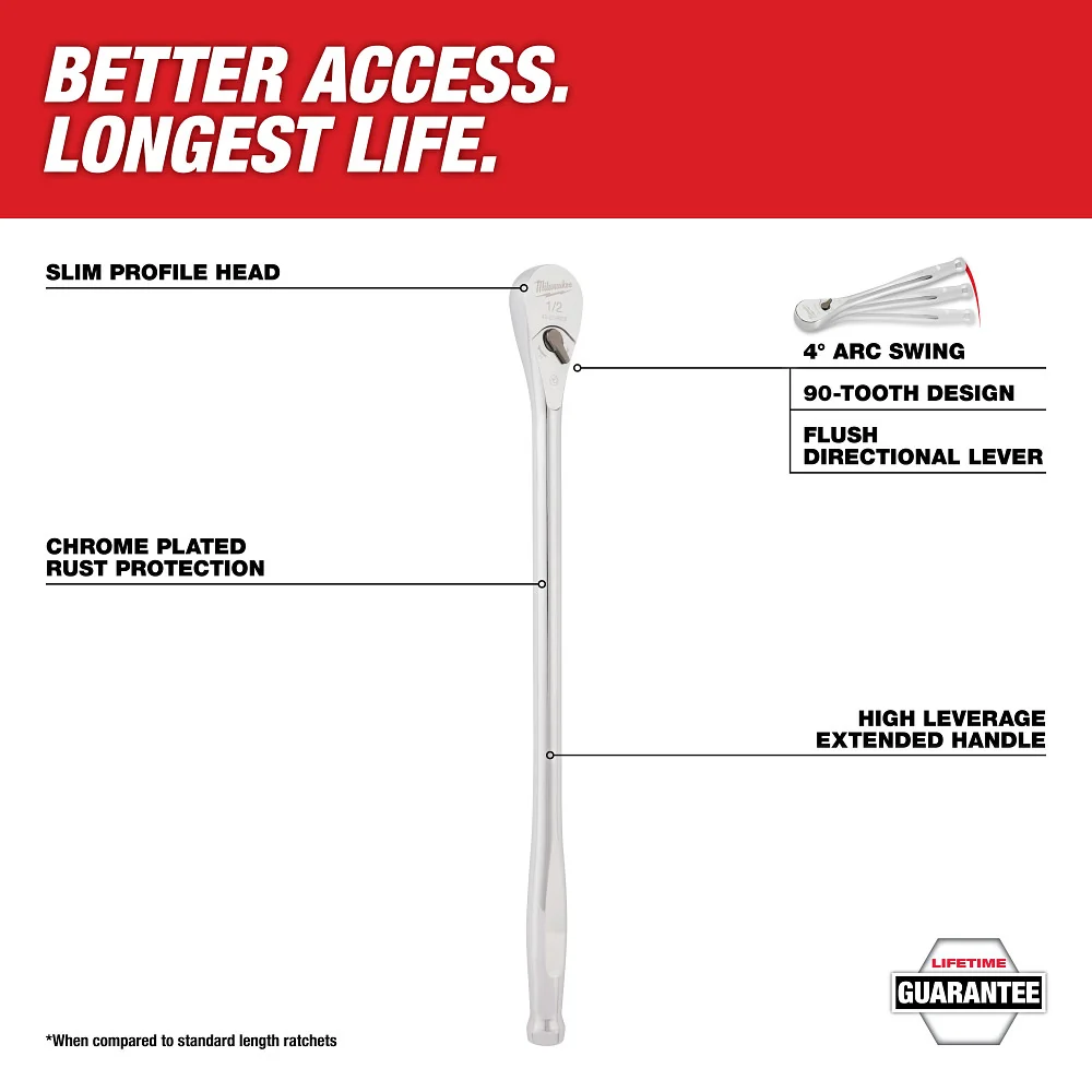 MILWAUKEE 1/2" Drive 18" Ratchet