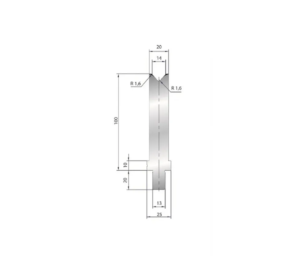 Part No. 3244 @ 45mm 84 Degree Solo V Die